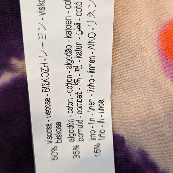 Zara Purple Tropical Print Bandeau Crop Top NWT - Picture 7 of 7